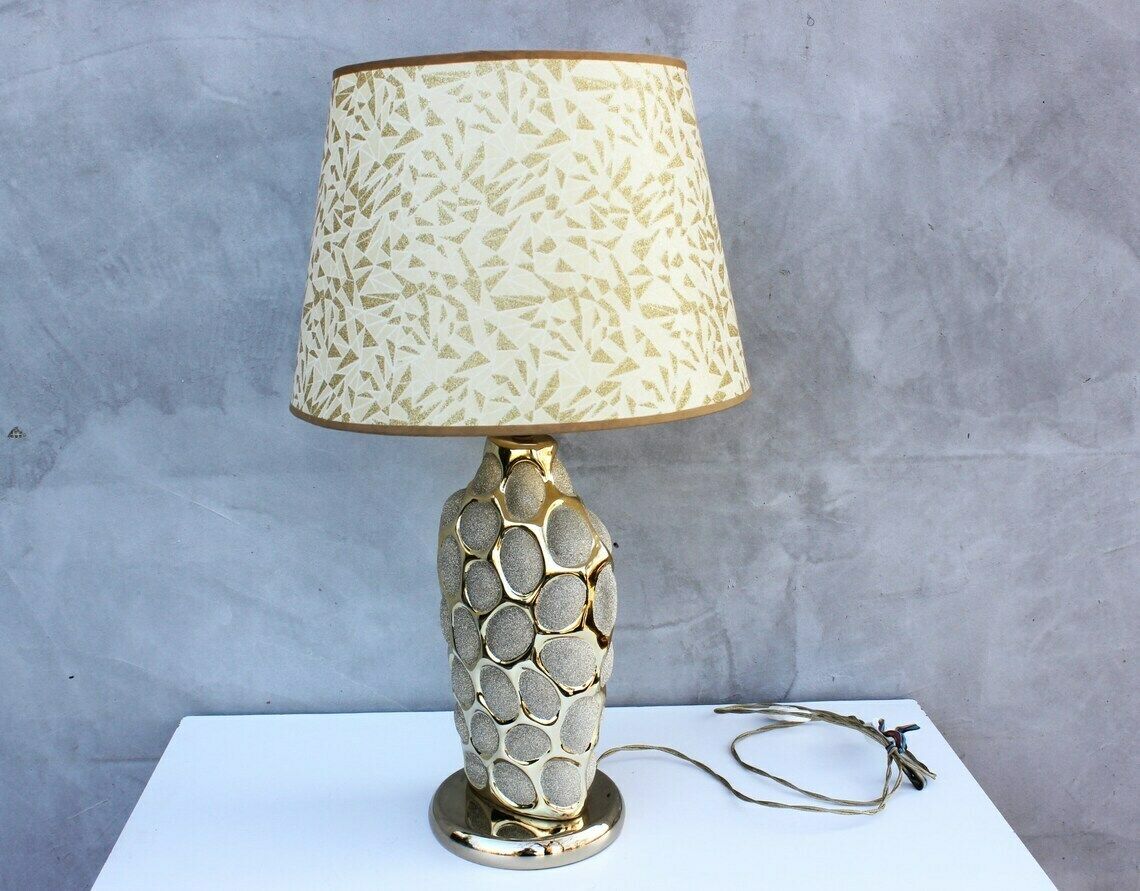 Table Lamp In Hollywood Regency Style  Large Single Accent Light  Living Room Lighting photo 129.0