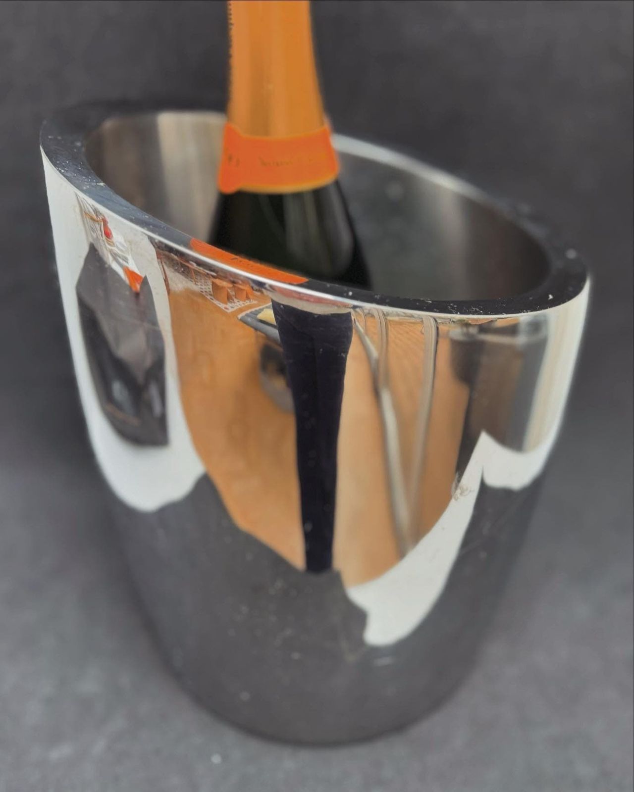 photo for sale Champagne Bucket Jean Couzon France Mid Century Stainless Steel Heavy Excellent Quality Wine Cooler Ice Bucket Bar Cart Wedding Gift