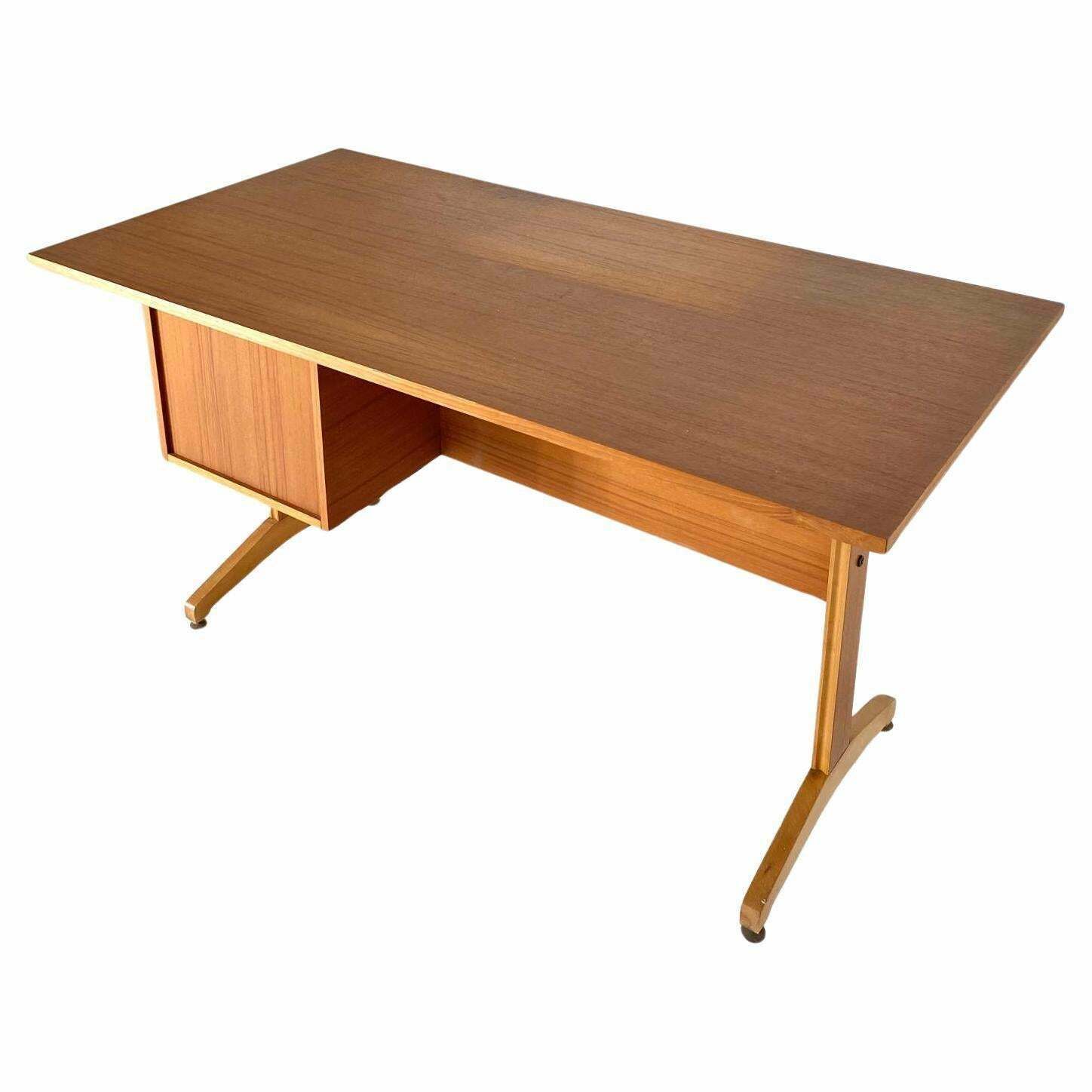 1960s Vintage Teak Desk In The Style Of Gianfranco Frattini photo furniture