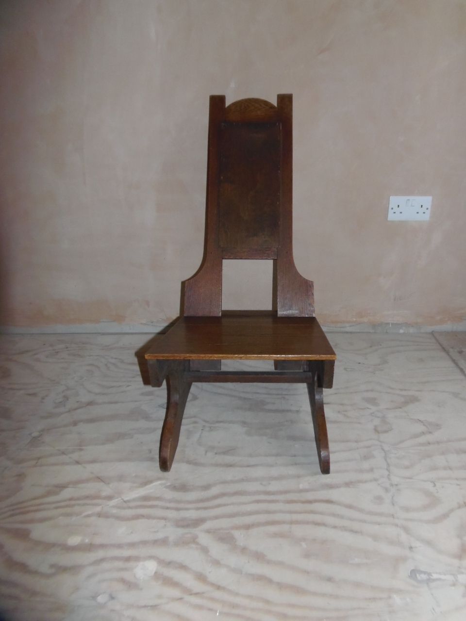 Arts And Crafts Oak Chair, 1900s photo for sale