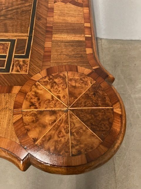 Ancient Sensational Rolo Inlaid Gaming Table From The End Of The 18th Century photo vinterior