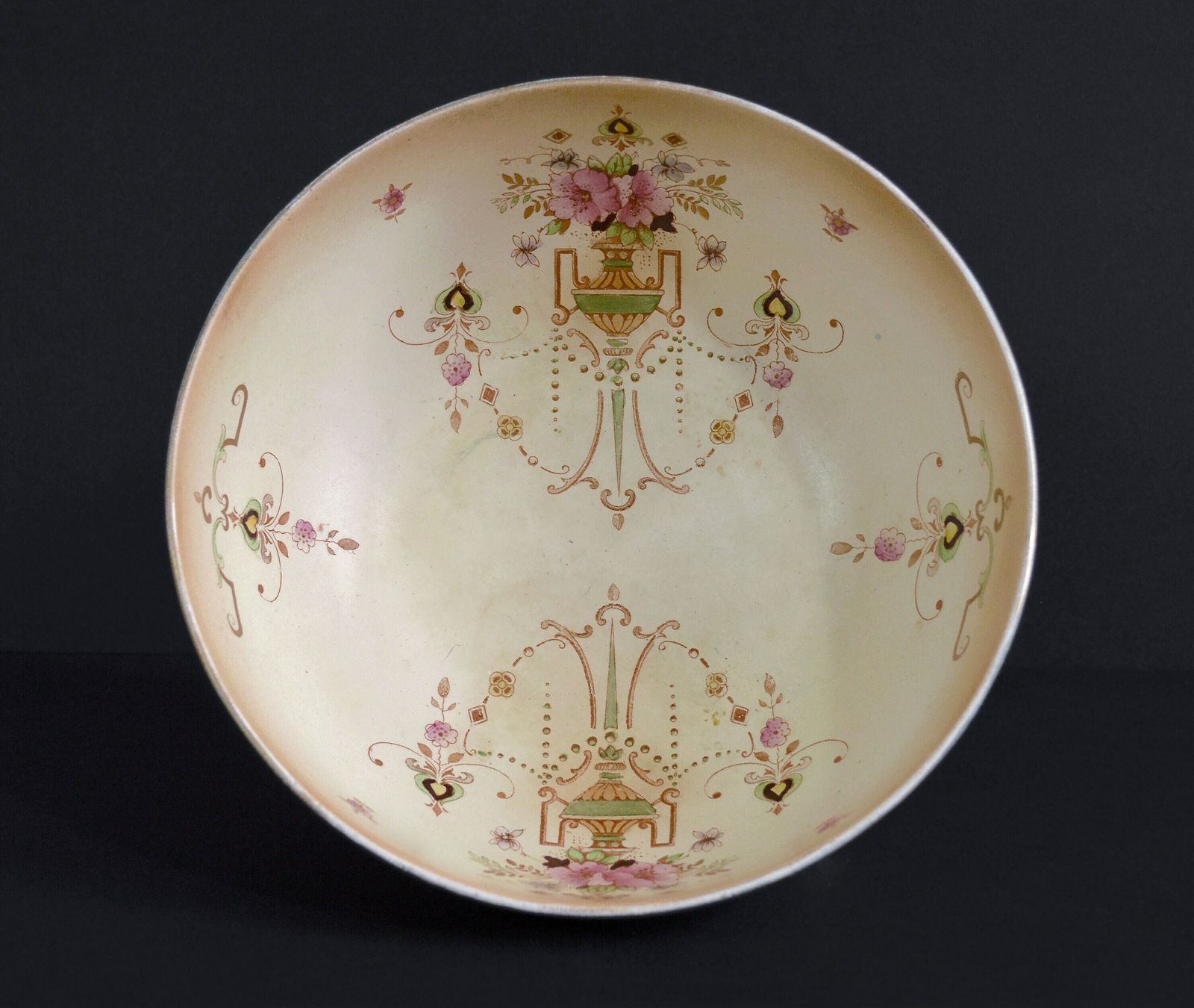 Crown Devon Fielding " Dora " Porcelain Pedestal Bowl | Art Deco Bowl | English Dinnerware photo Home Decor