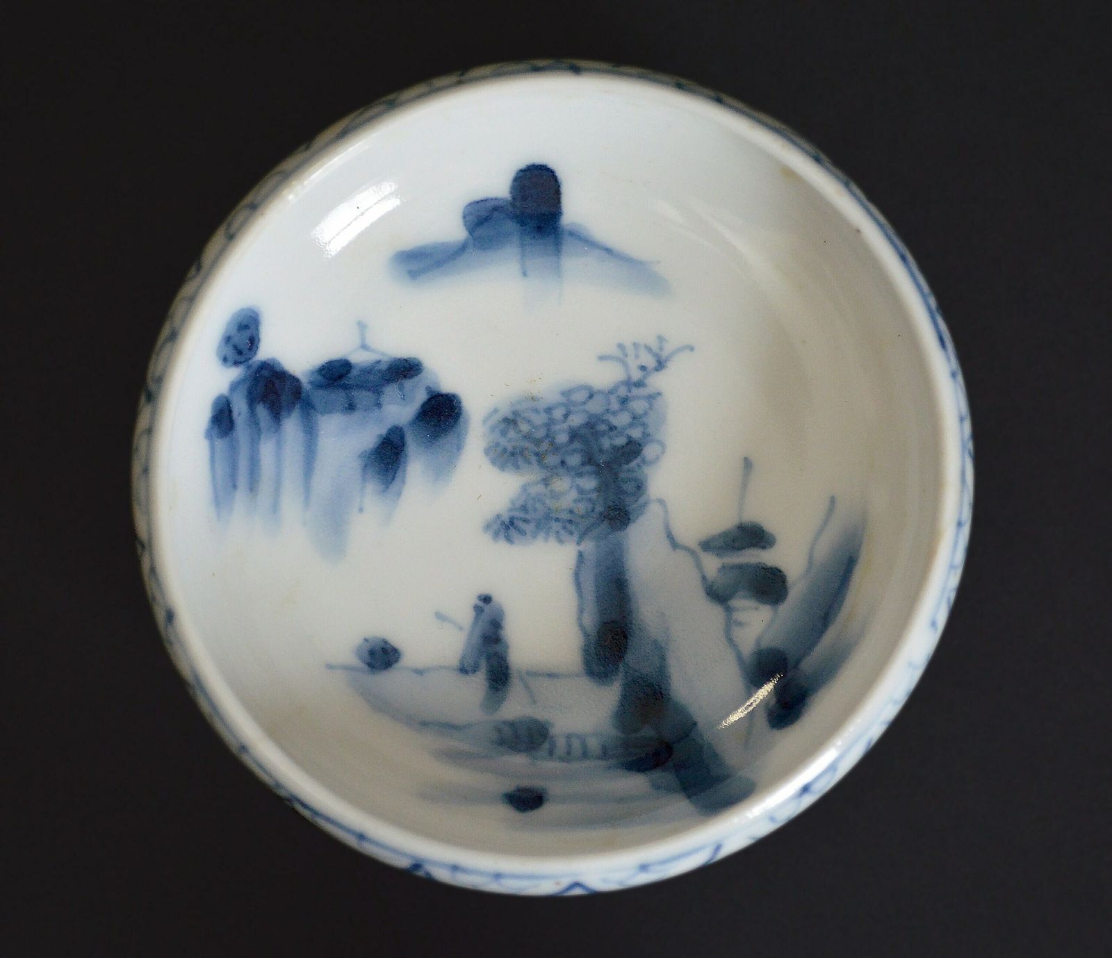 Antique Japanese Imari Porcelain Bowl With Lid + 2 Small Meiji Blue & White Side Plates photo buy