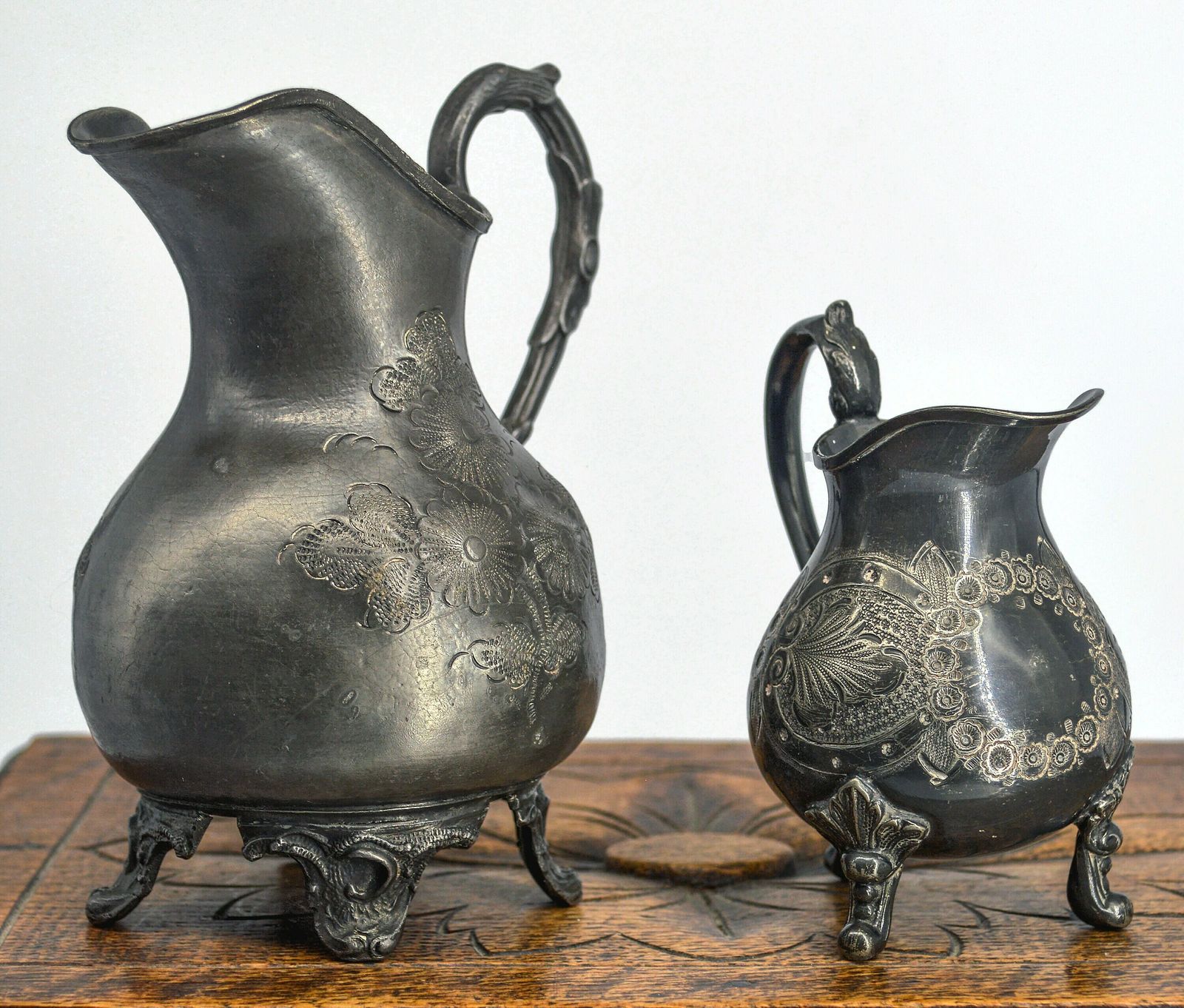 19th Century Antique English Metalware | Epbm Creamer Jug | Victorian Pewter Jug | Antique Decor | Witchy Decor photo Home Decor