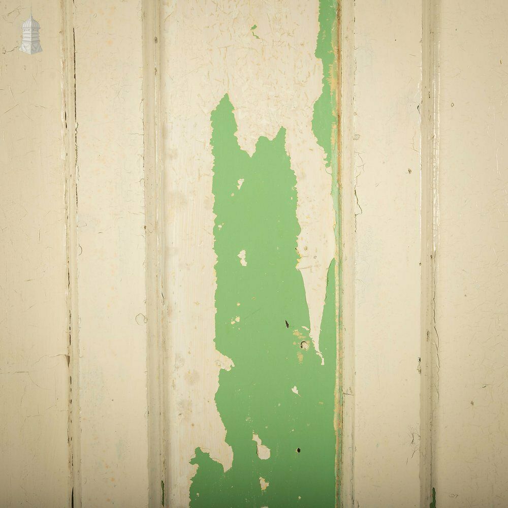 1930’s Style Door, White Painted, 1 Over 3 Panelled Door photo vintage