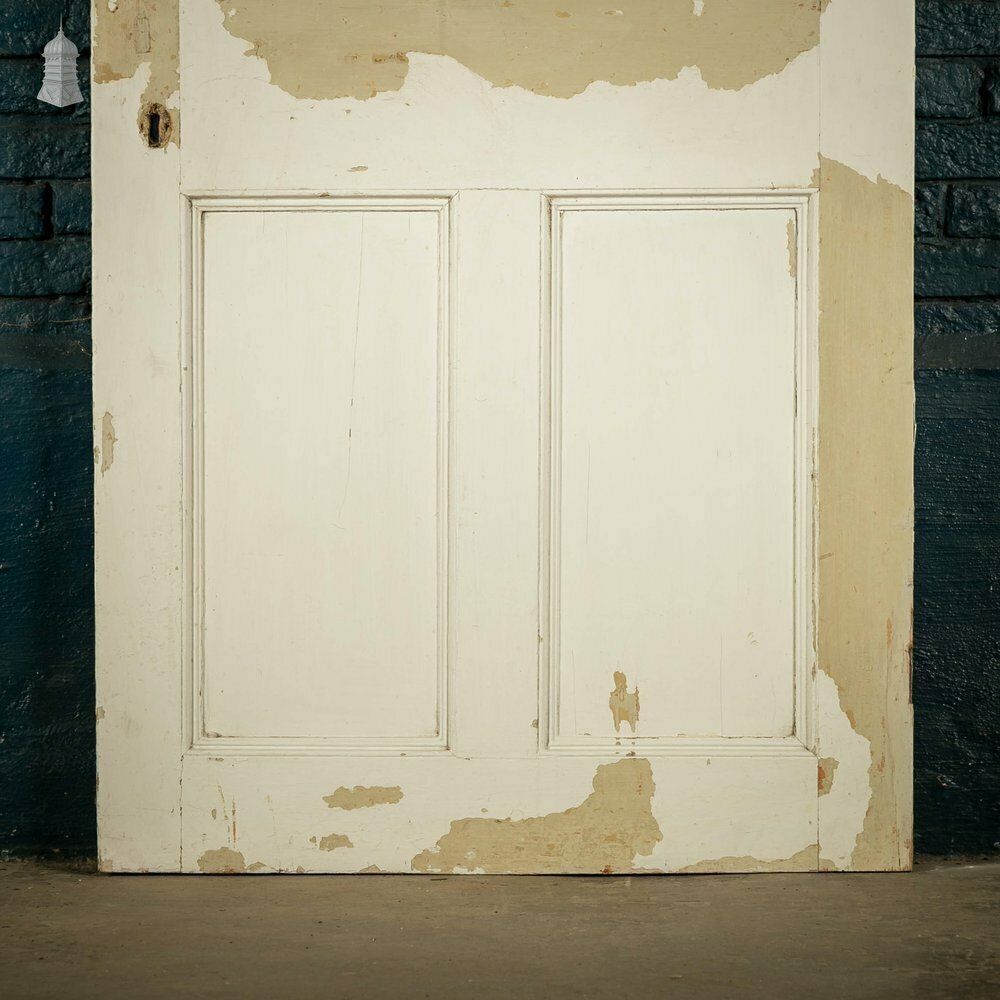 Home Fixtures Pine Panelled Door, 4 Panel White Painted photo