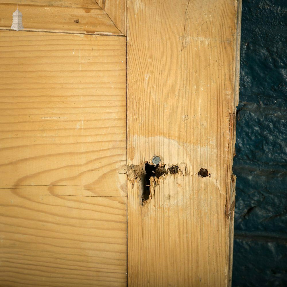 Pine Panelled Door, Moulded 4 Panel photo vintage