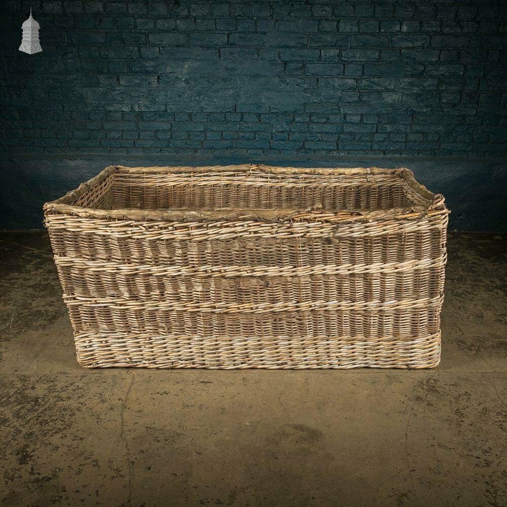 Gpo Post Basket, Large 19th C Post Office Wicker Storage Basket photo Home Decor
