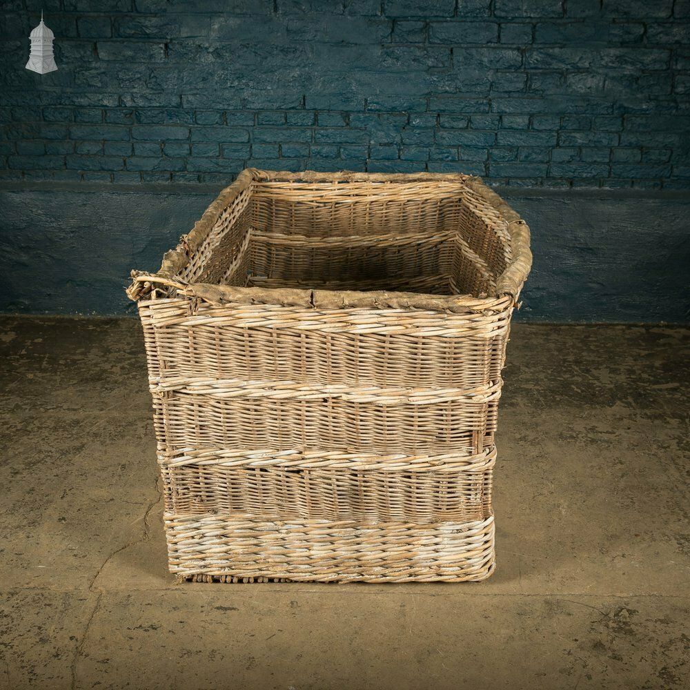 Gpo Post Basket, Large 19th C Post Office Wicker Storage Basket photo 720.0