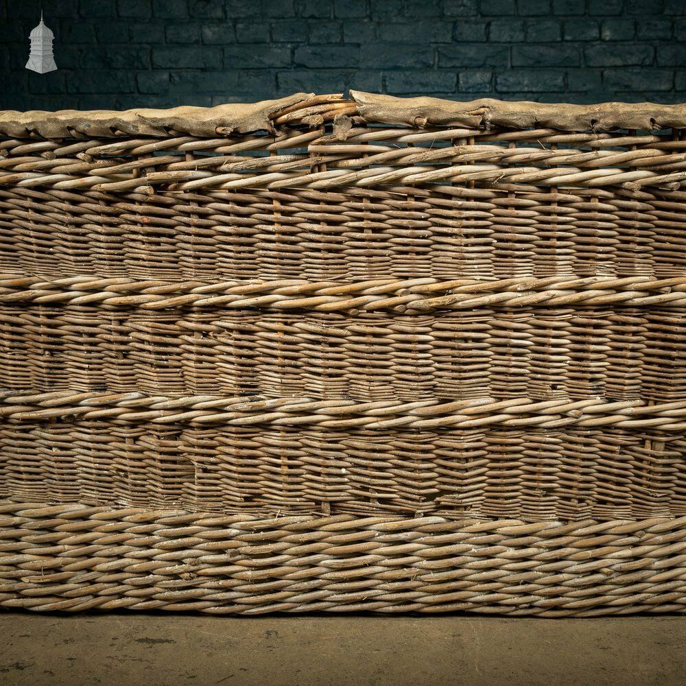 720.0 Gpo Post Basket, Large 19th C Post Office Wicker Storage Basket photo