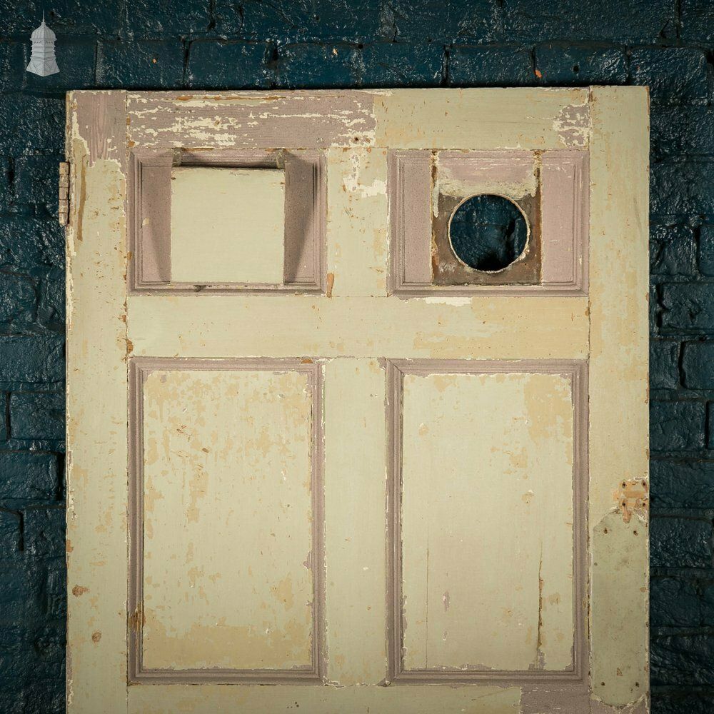 Pine Panelled Door, Moulded 6 Panel With Distressed Paint Finish photo Home Fixtures