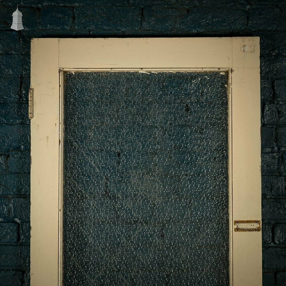 330.0 Half Glazed Door, Moulded Panelled Pine Door With ‘Arctic’ Style Textured Glass photo