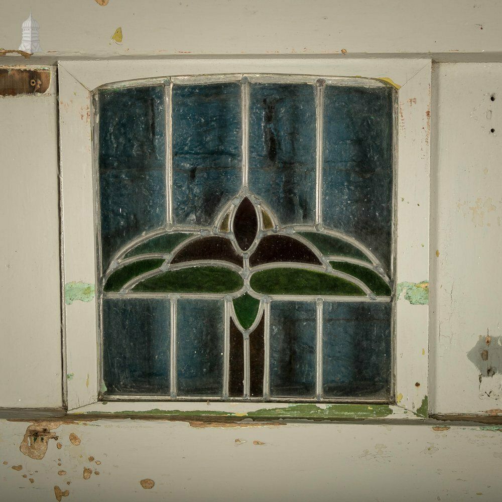 Glazed Ledged Door, Leaded Stained Glass photo vinterior