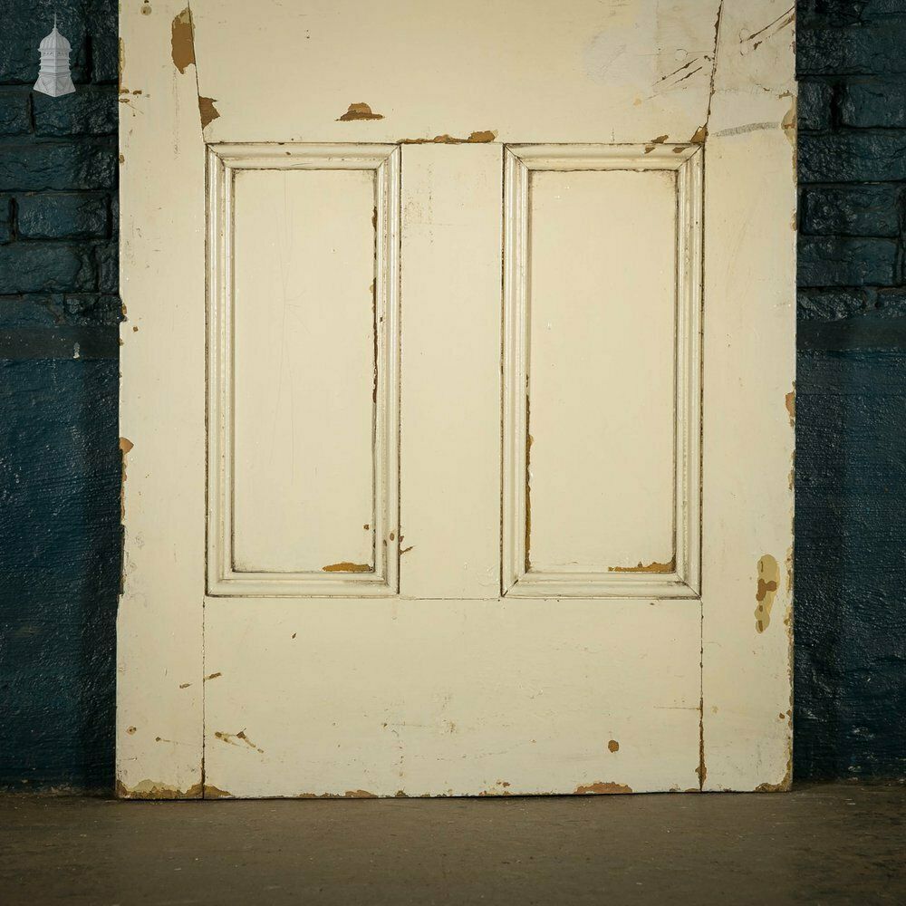 Half Glazed Door, Pine Panelled Door With “Hammer Stripe” Style Textured Glass photo vinterior