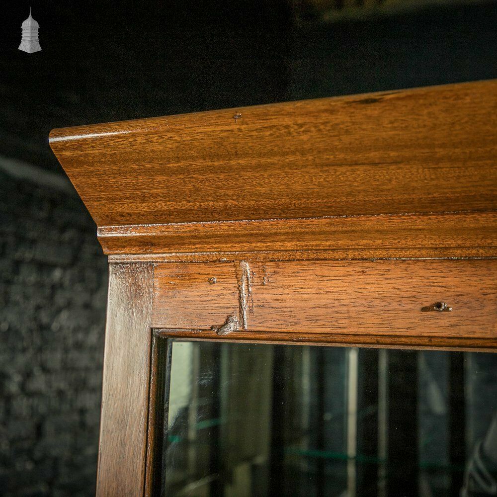 Museum Display Cabinet, 19th C Mahogany With Sliding Door And Mirrored Back photo buy