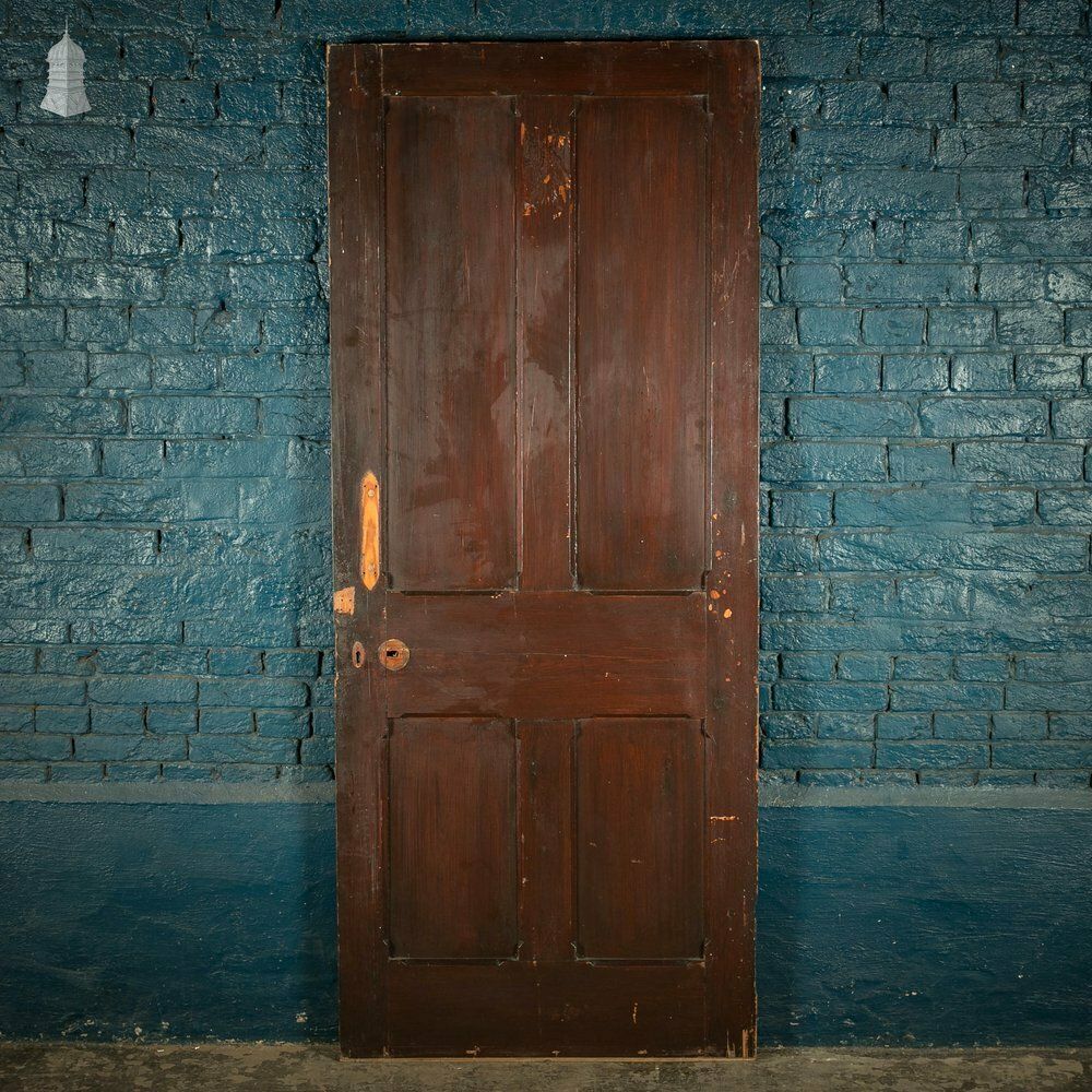 Pitch Pine Panelled Door, 4 Panel
