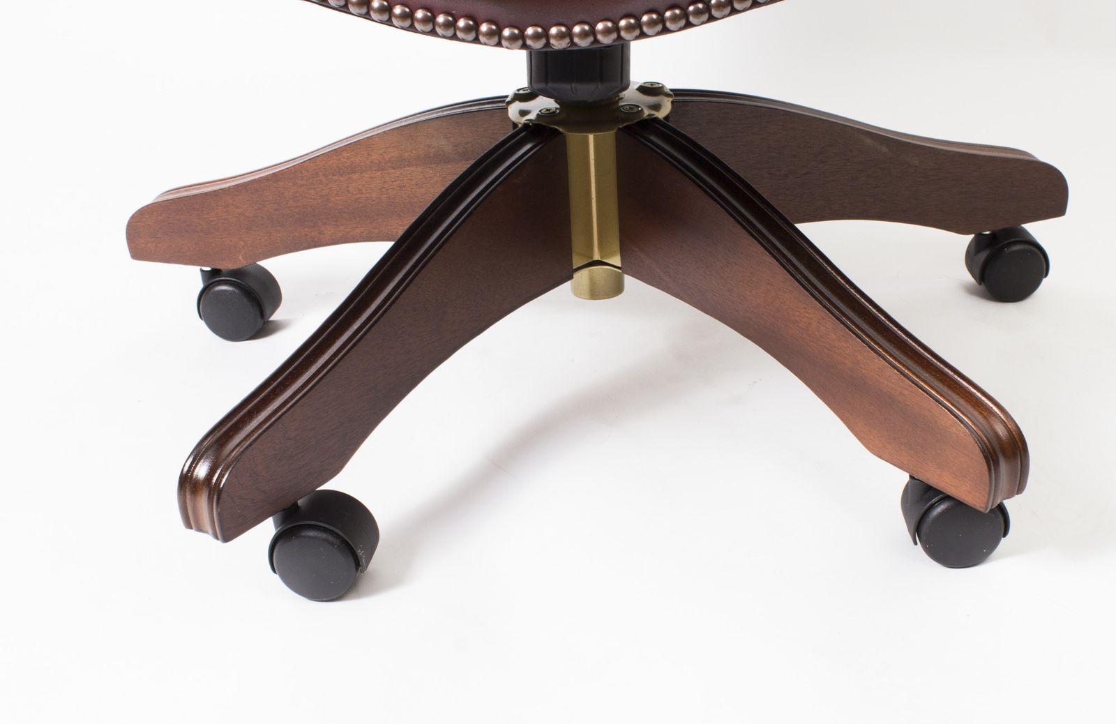 Bespoke English Hand Made Leather Directors Desk Chair Ox Blood photo 1900.0