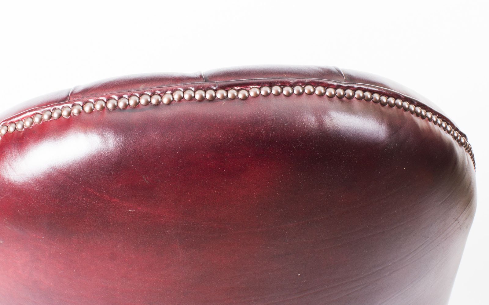 Bespoke English Hand Made Leather Directors Desk Chair Ox Blood photo vintage