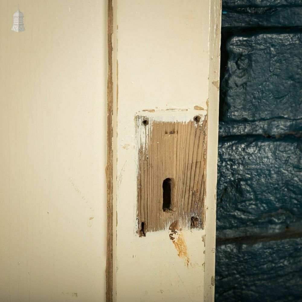 Panelled Cupboard Door, White Painted Pine 4 Panel Door photo 72.0