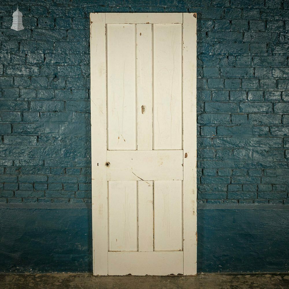 Pine Panelled Door, White Painted Pine 4 Panel