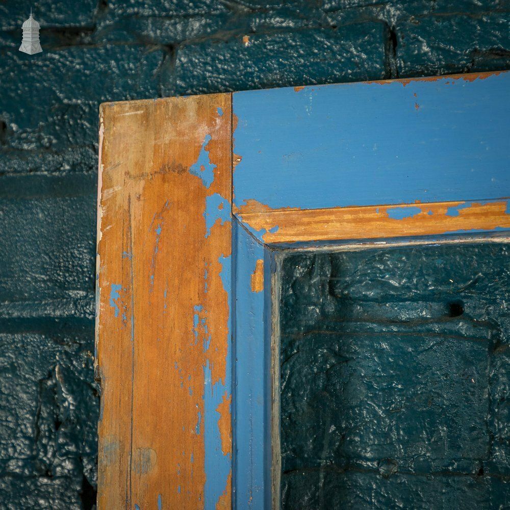 300.0 Half Glazed Door, Pine With Blue Painted Finish photo