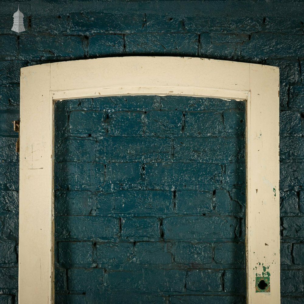 Half Glazed Door, Arched Top And White Painted Finish photo furniture