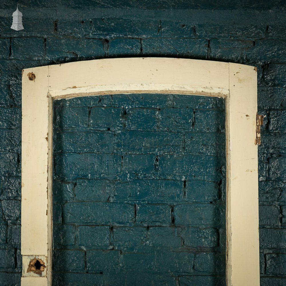 photo for sale Half Glazed Door, Arched Top And White Painted Finish