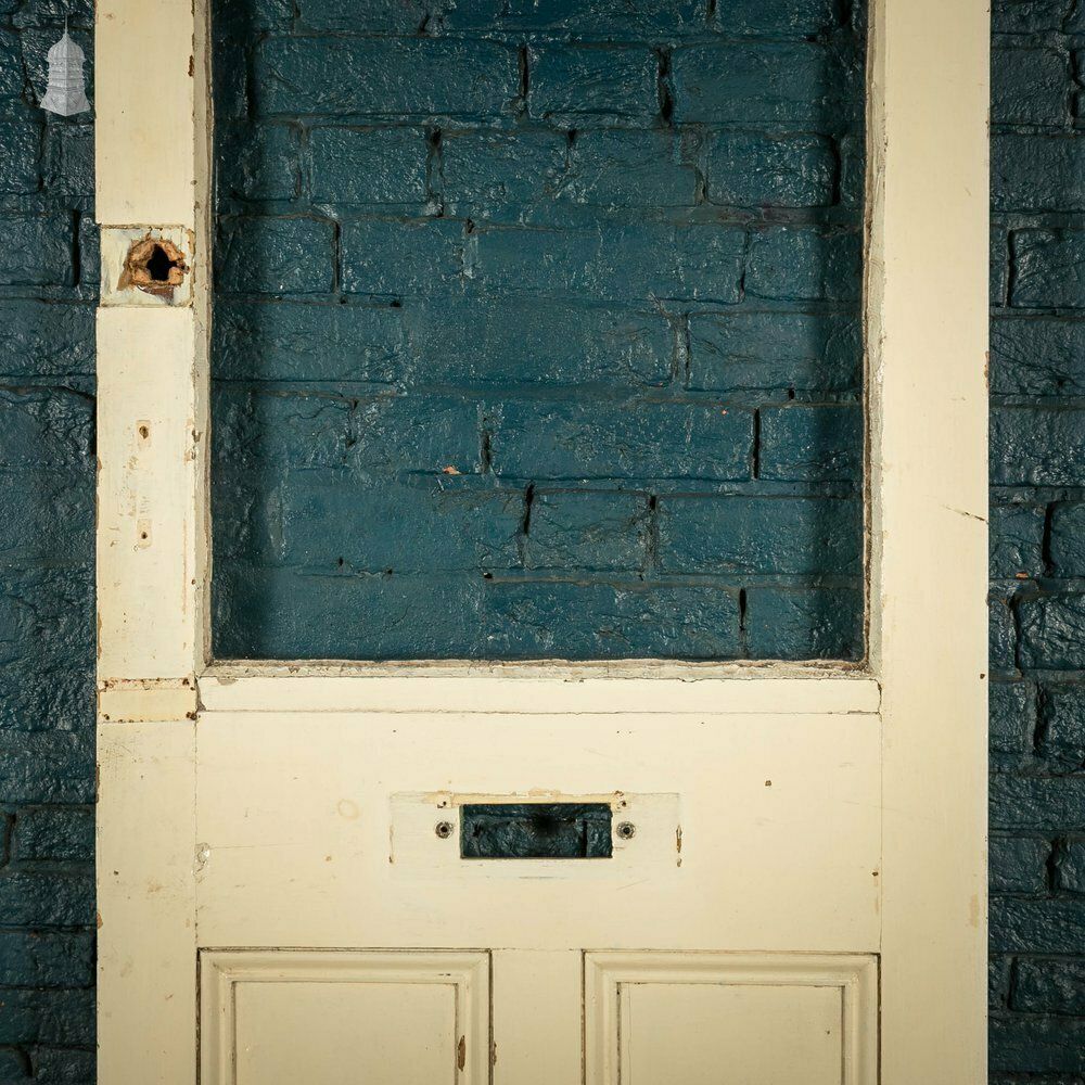 Home Fixtures Half Glazed Door, Arched Top And White Painted Finish photo