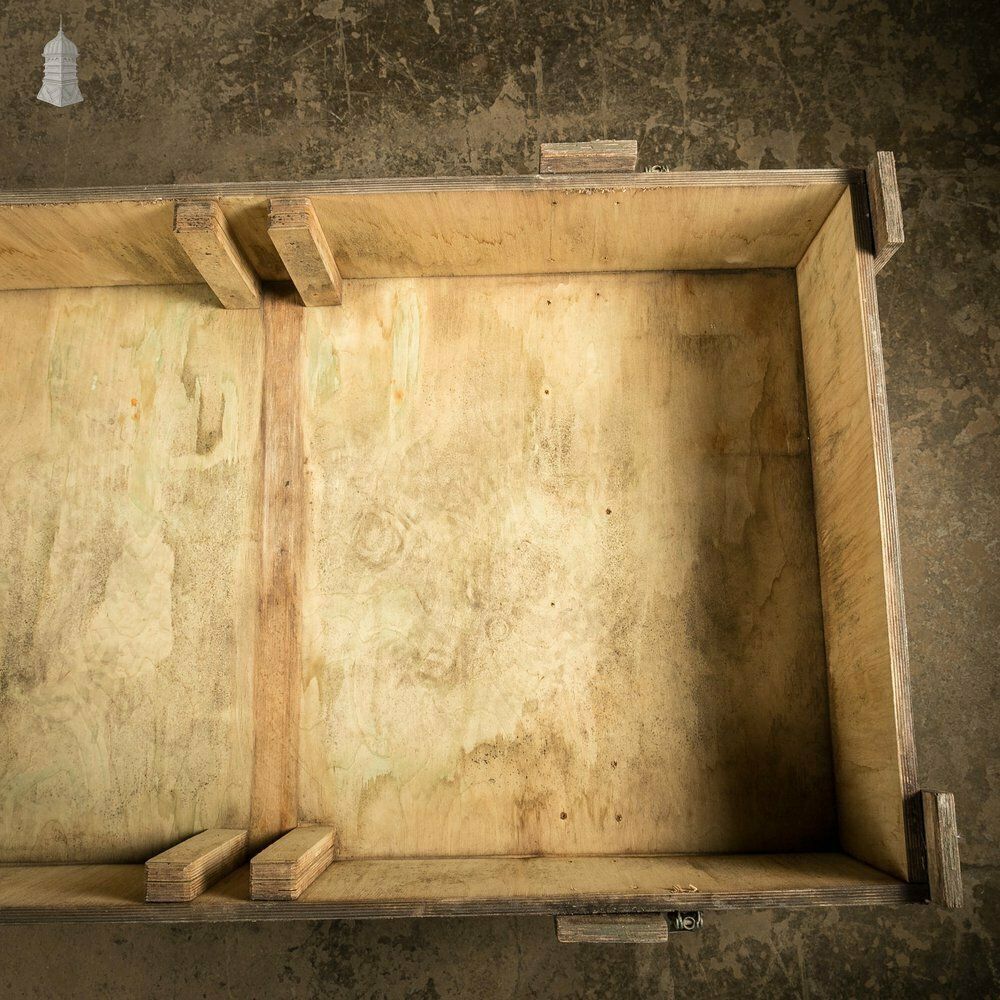 Military Shipping Crates, Pair Of Green Painted Wooden Aircraft Part Shipping Boxes Reclaimed From A Norfolk Raf Base photo buy