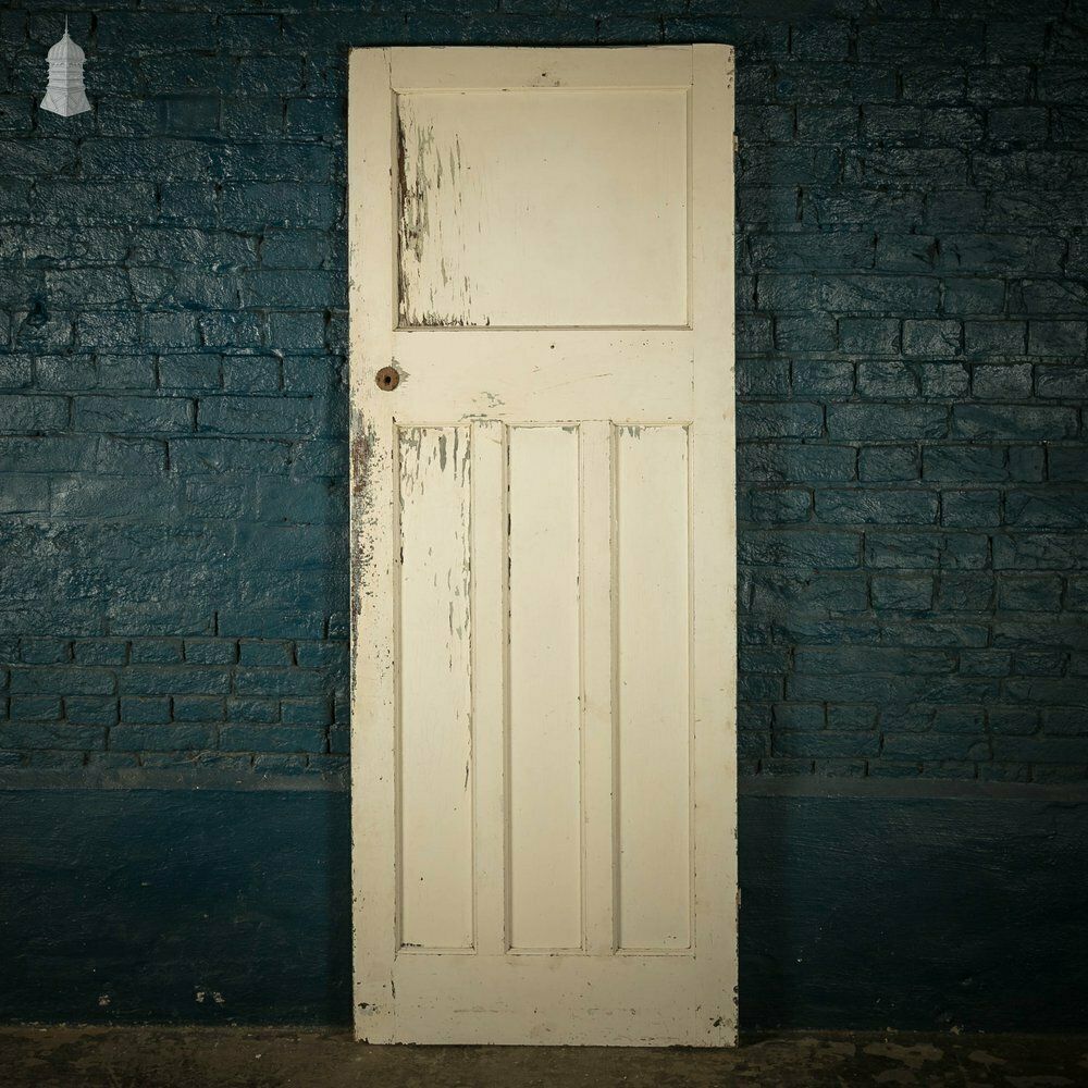 1930’s Style Door, 1 Over 3 Panelled Door, White Painted Finish