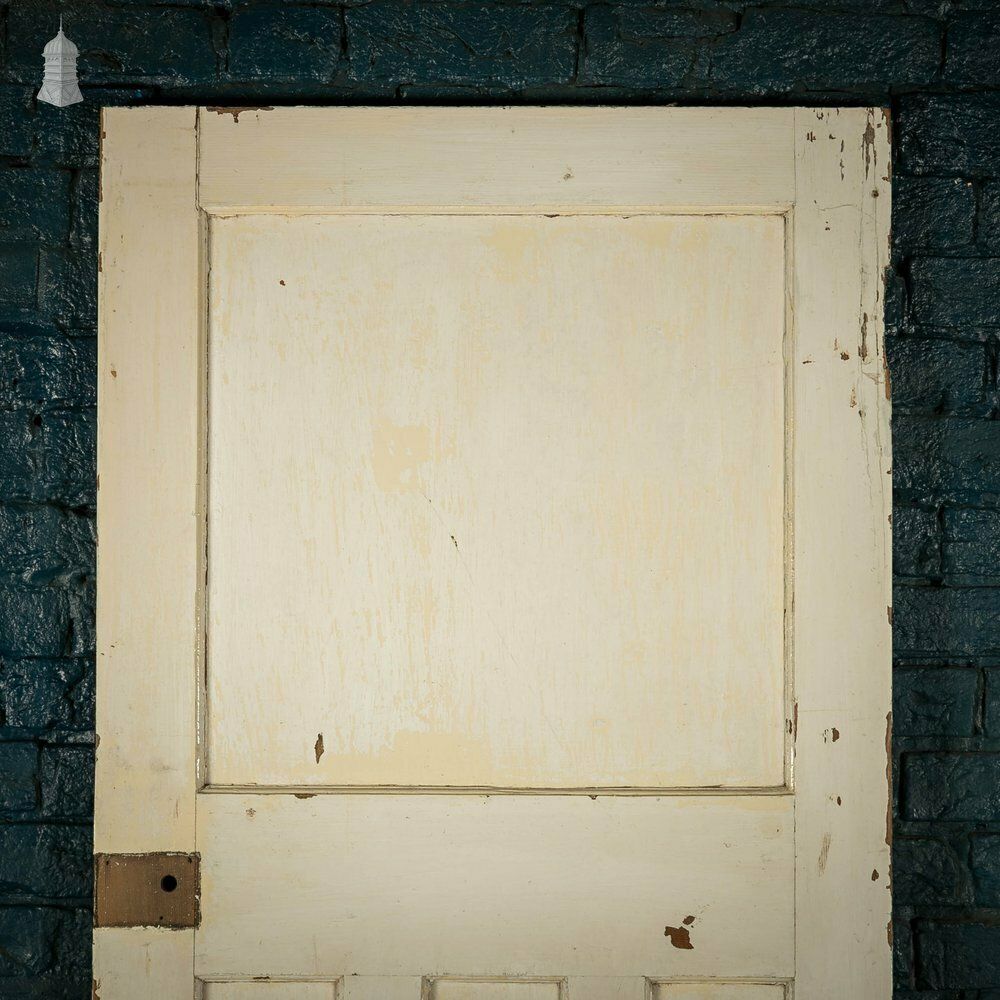 Home Fixtures Pine Panelled Door, 1 Over 3 Panel White Painted 1930’s Style Door photo