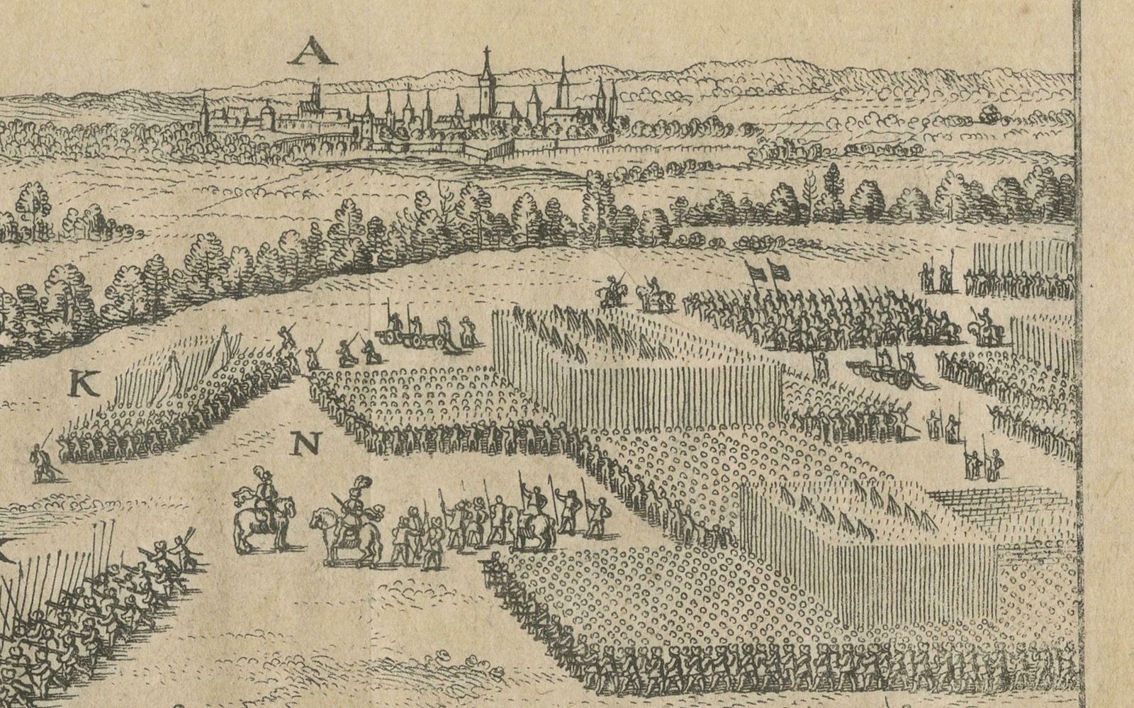Defeat At River Gete: The Fall Of Orange To Alva In 1568, Published In 1730 photo vintage