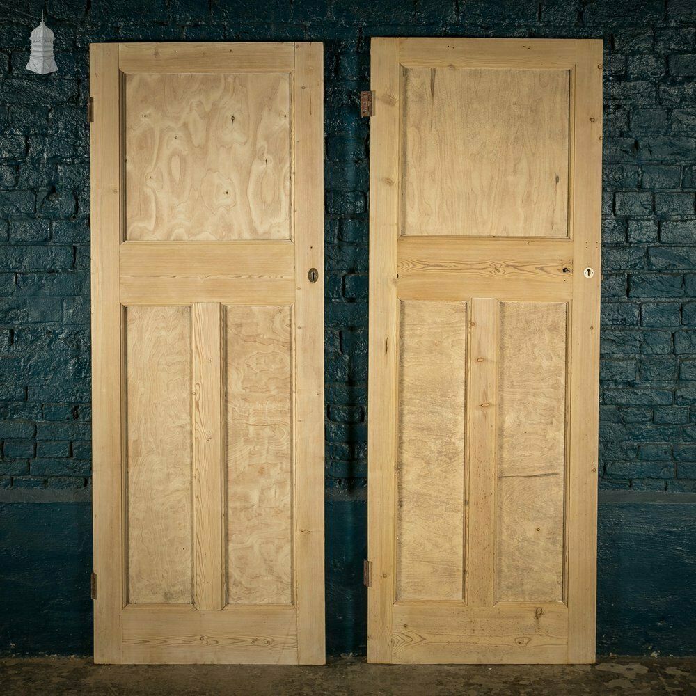 Pine Panelled Doors, Set Of 2 photo vinterior