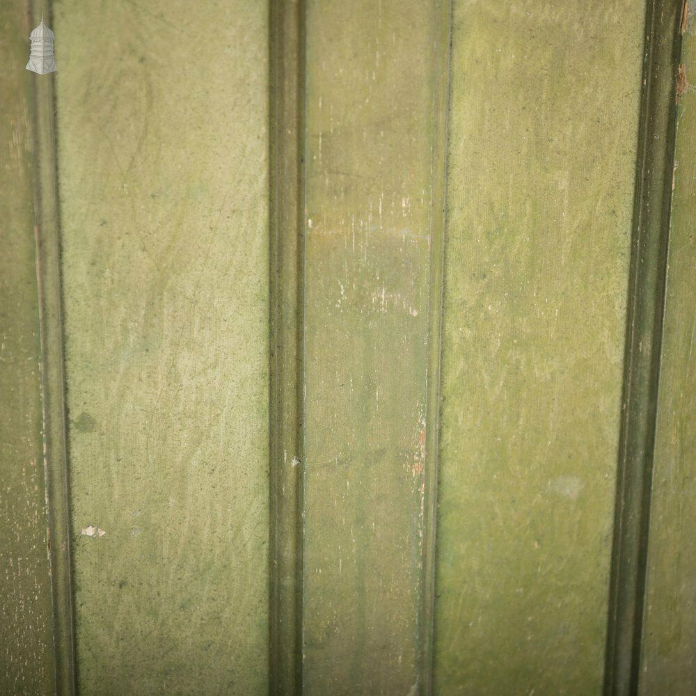 Pine Panelled Door, 1930s 4 Moulded Panels Green Stained Finish photo buy