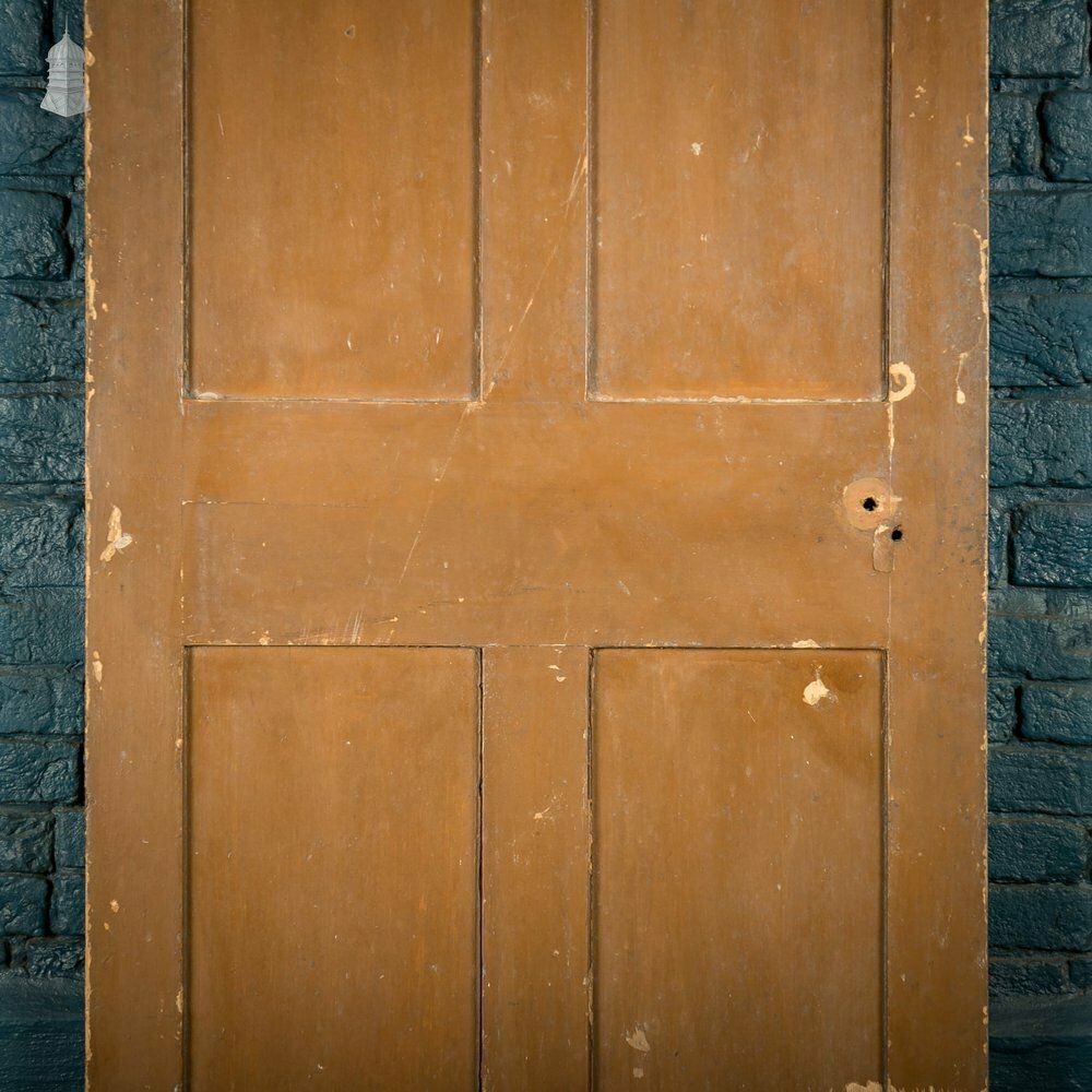 Pine Panelled Door, Victorian 4 Panel, Brown Painted Finish photo Home Fixtures