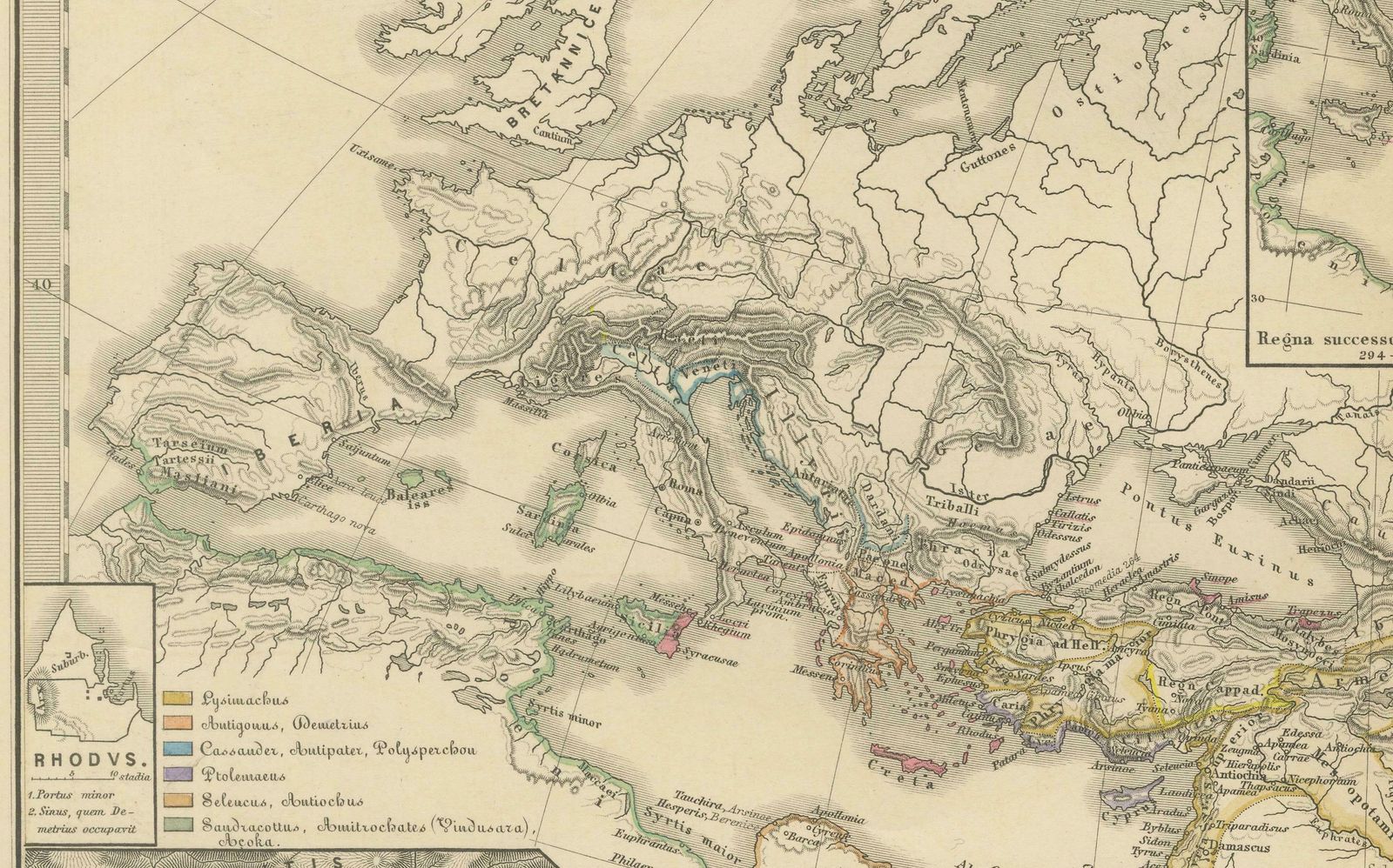 The World After The Battle Of Corupedium: Hellenistic Kingdoms Map, 1880 photo furniture
