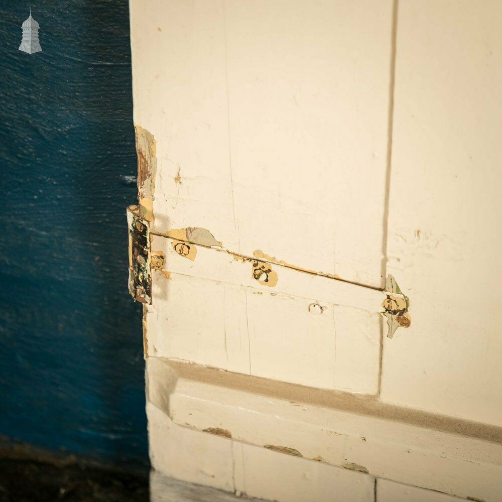 Plank And Ledge Door, 19th C French With White Painted Finish photo for sale