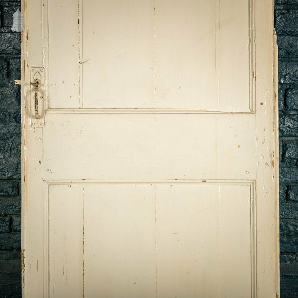 Plank And Ledge Door, 19th C French With White Painted Finish photo vinterior