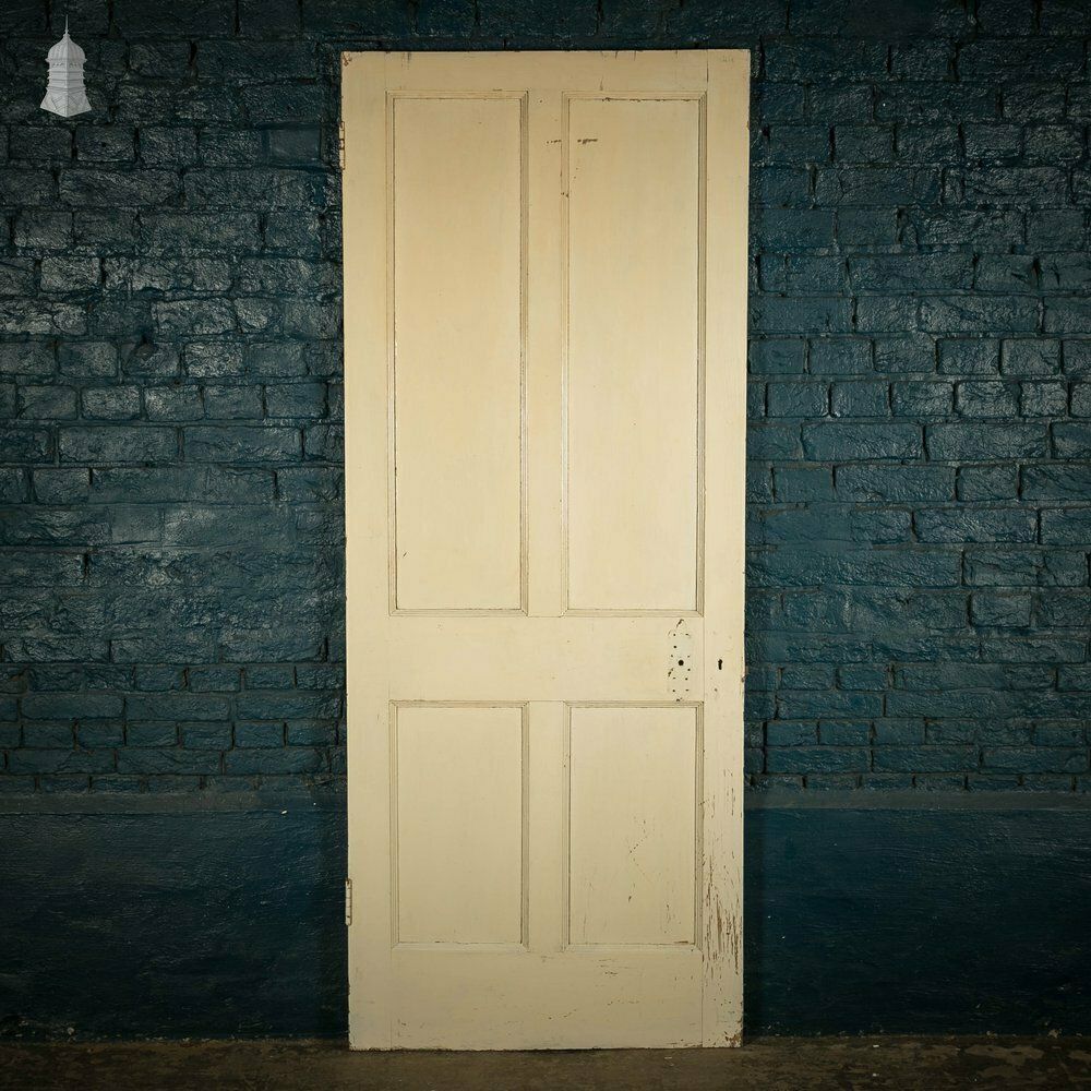 Pine Panelled Door, 4 Panel White Painted photo buy