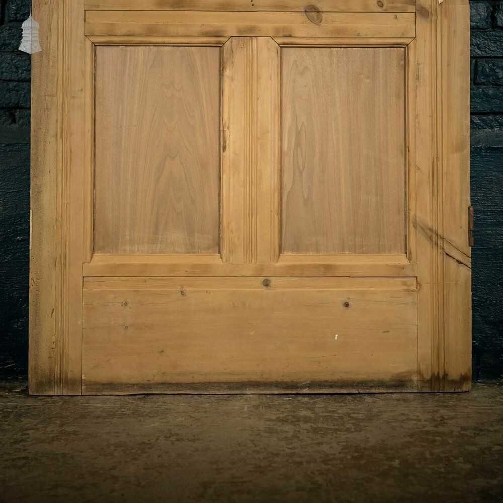 Glazed Pine Door, 5 Panel 19th C With Textured ‘Autumn Leaf’ Style Glazing photo furniture
