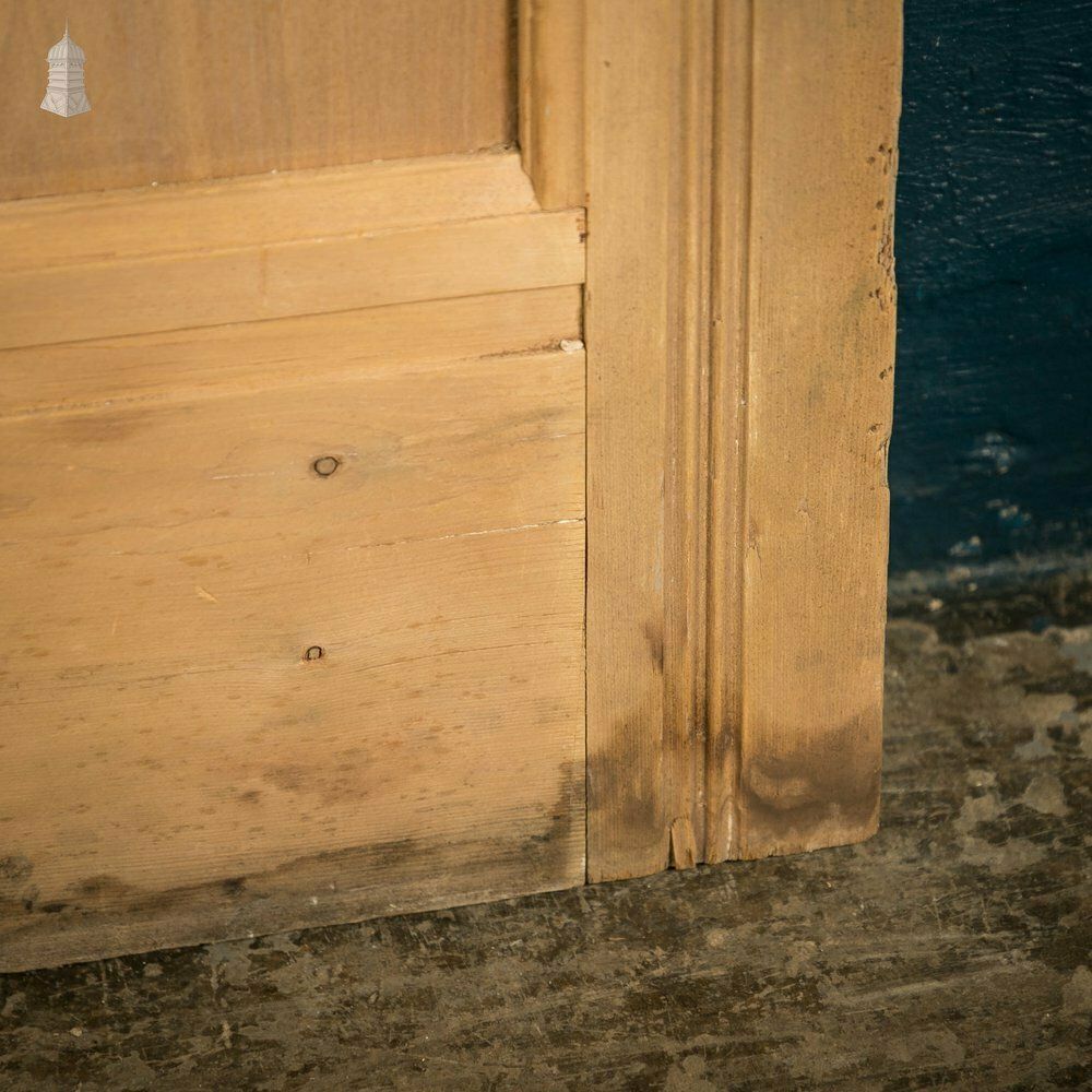 photo buy Glazed Pine Door, 5 Panel 19th C With Textured ‘Autumn Leaf’ Style Glazing