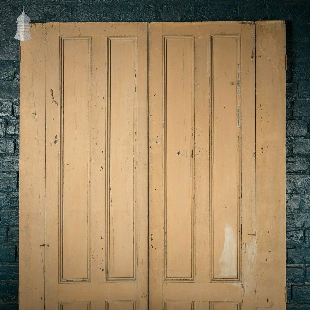 Paneled Window Shutters, Georgian, Over 7.5ft Tall, Distressed Paint Finish photo furniture