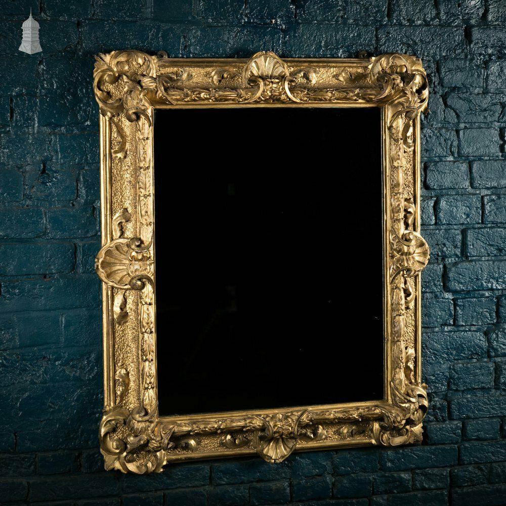 Gilt Framed Mirror, Early 19th C Venetian Carved Wood photo furniture