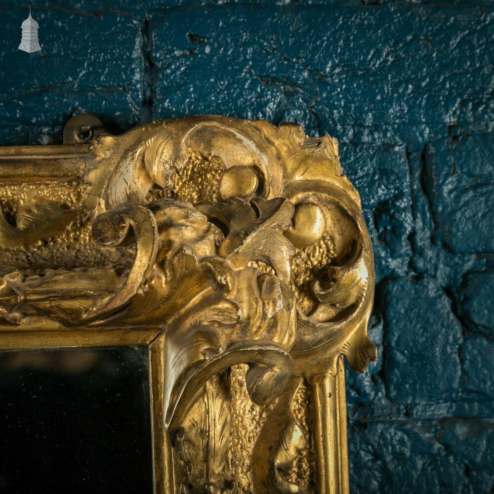 photo furniture Gilt Framed Mirror, Early 19th C Venetian Carved Wood