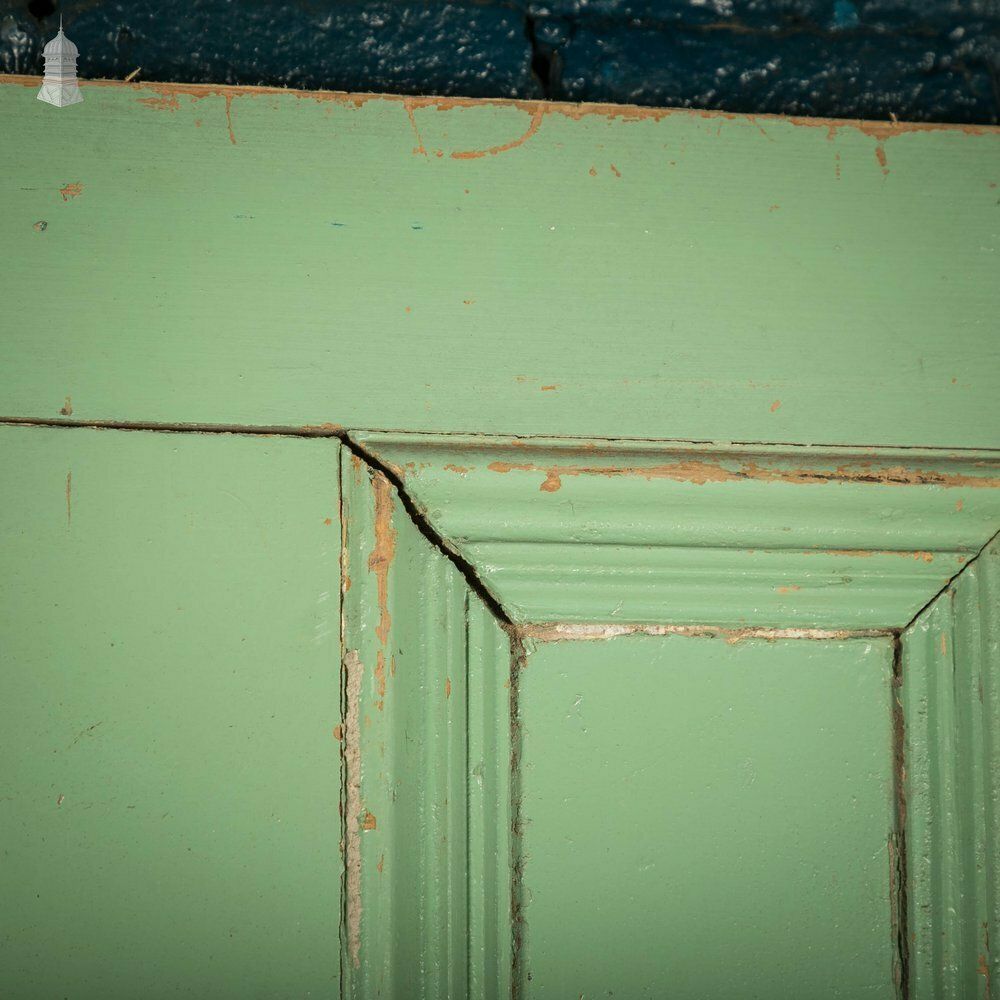 Pine Paneled Door, 4 Panel Green Painted photo buy