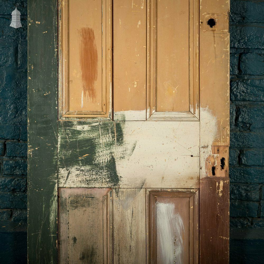 photo buy Pine Paneled Door, 4 Panel Green Painted