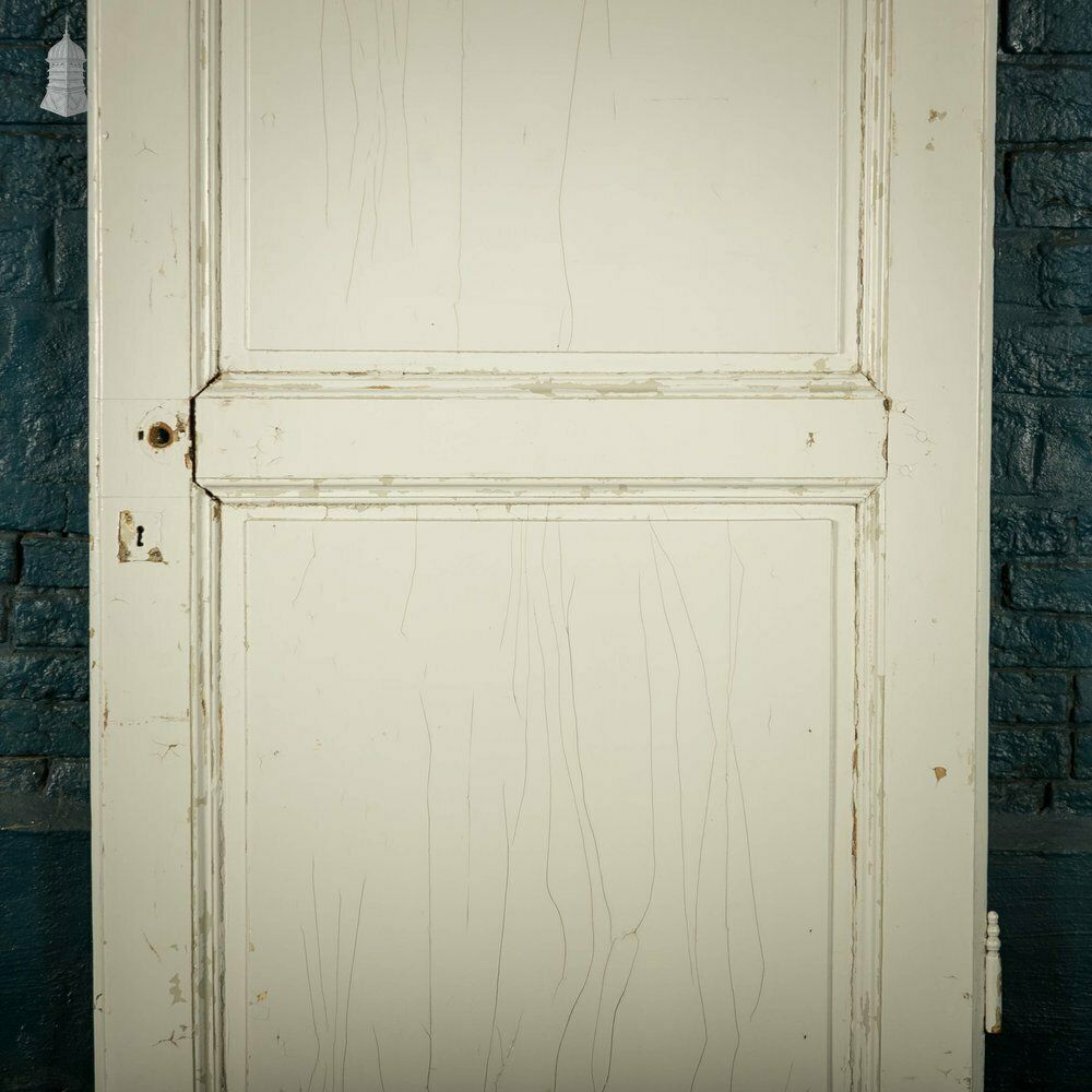 Pine Panelled Door, French Style, Painted 2 Panel photo for sale