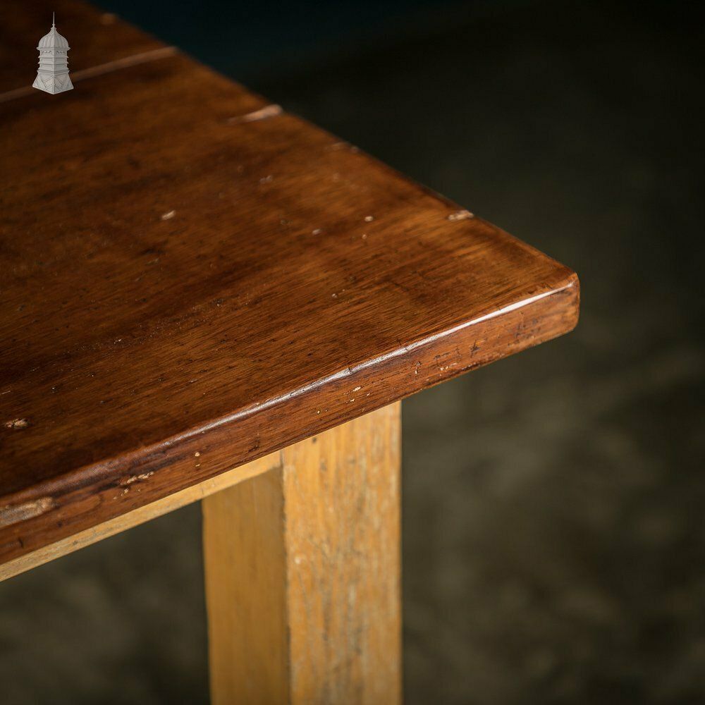 School Workbench Table, Mid Century Beech And Iroko Science Laboratory photo 594.0