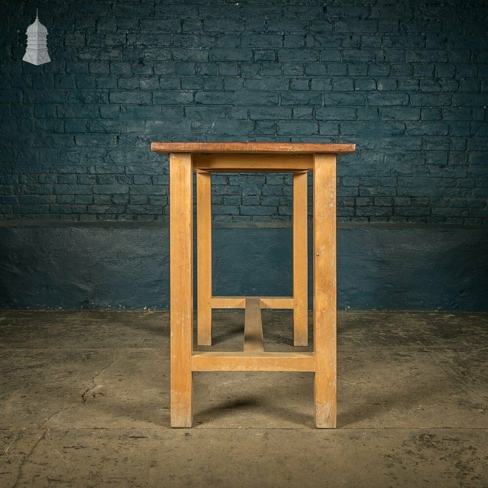 Furniture School Workbench Table, Mid Century Beech And Iroko Science Laboratory photo