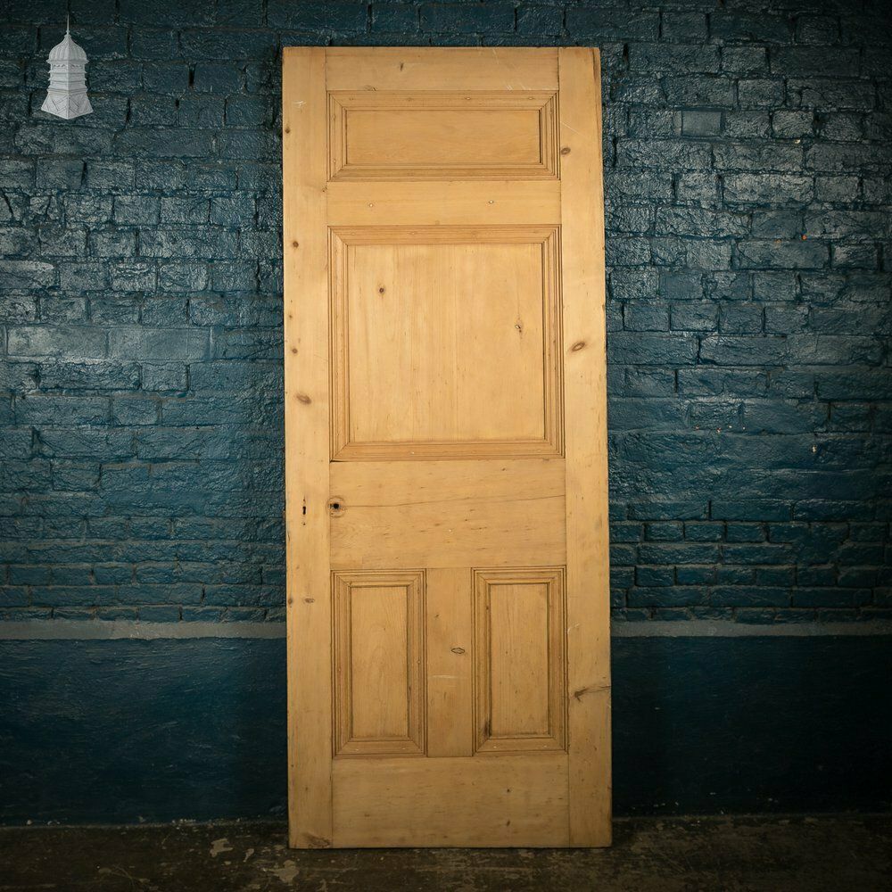 Paneled Pine Door, 4 Panels photo vintage